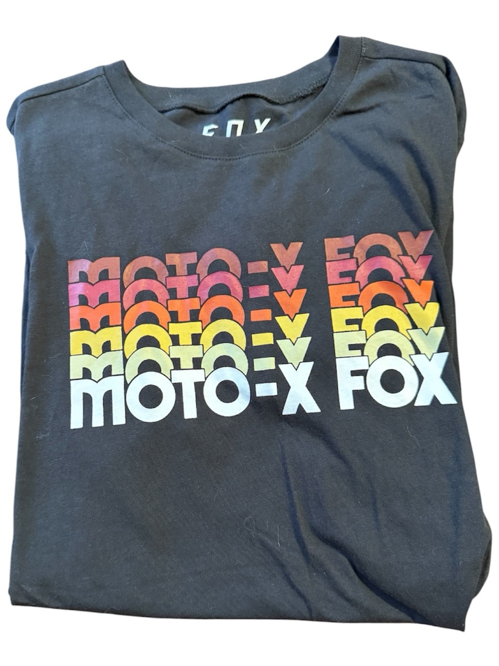 NWT Fox Racing Moto-X Graphic T-Shirt Black Dark Gray Women’s Large